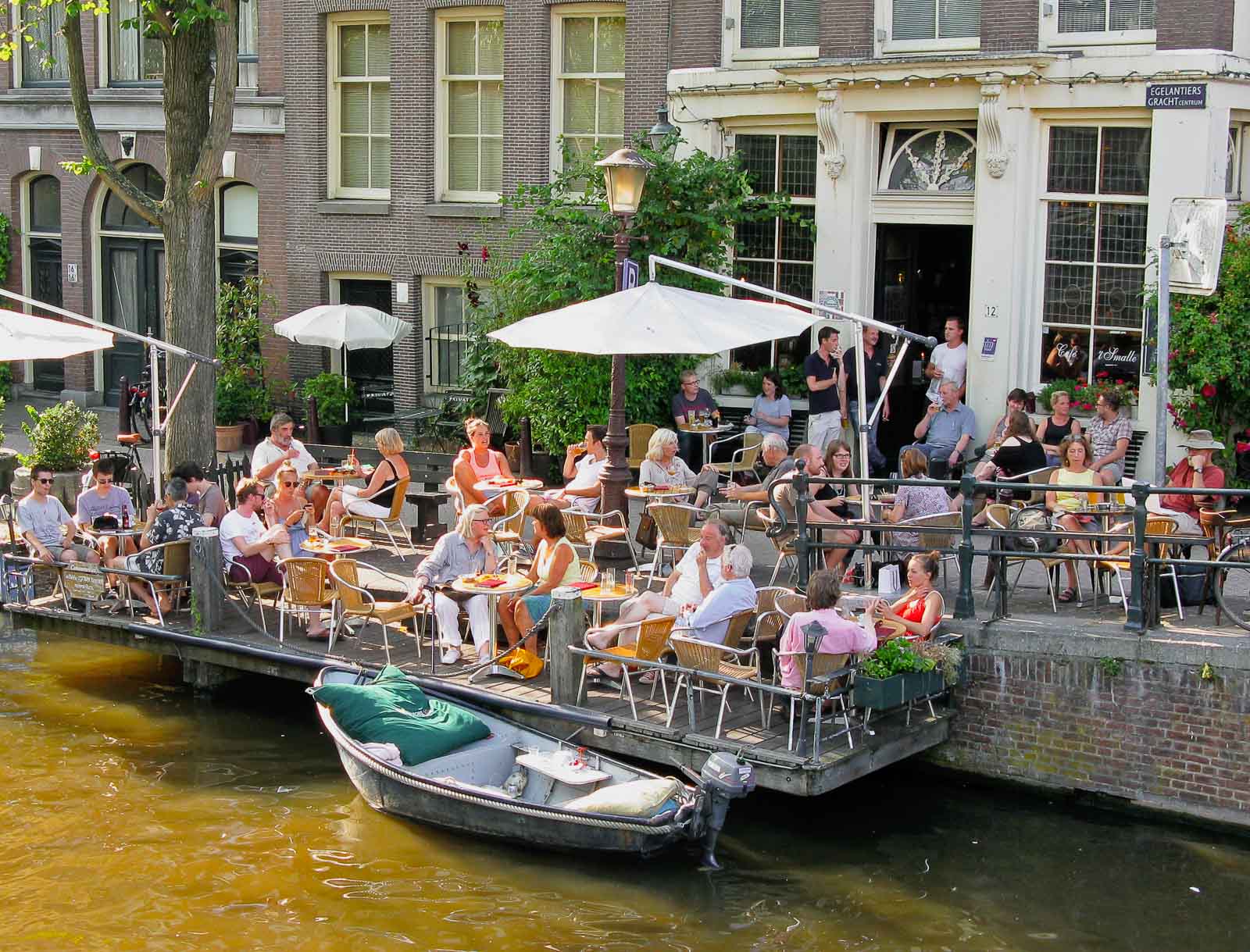 Café 't Smalle, sloepje, Amsterdam